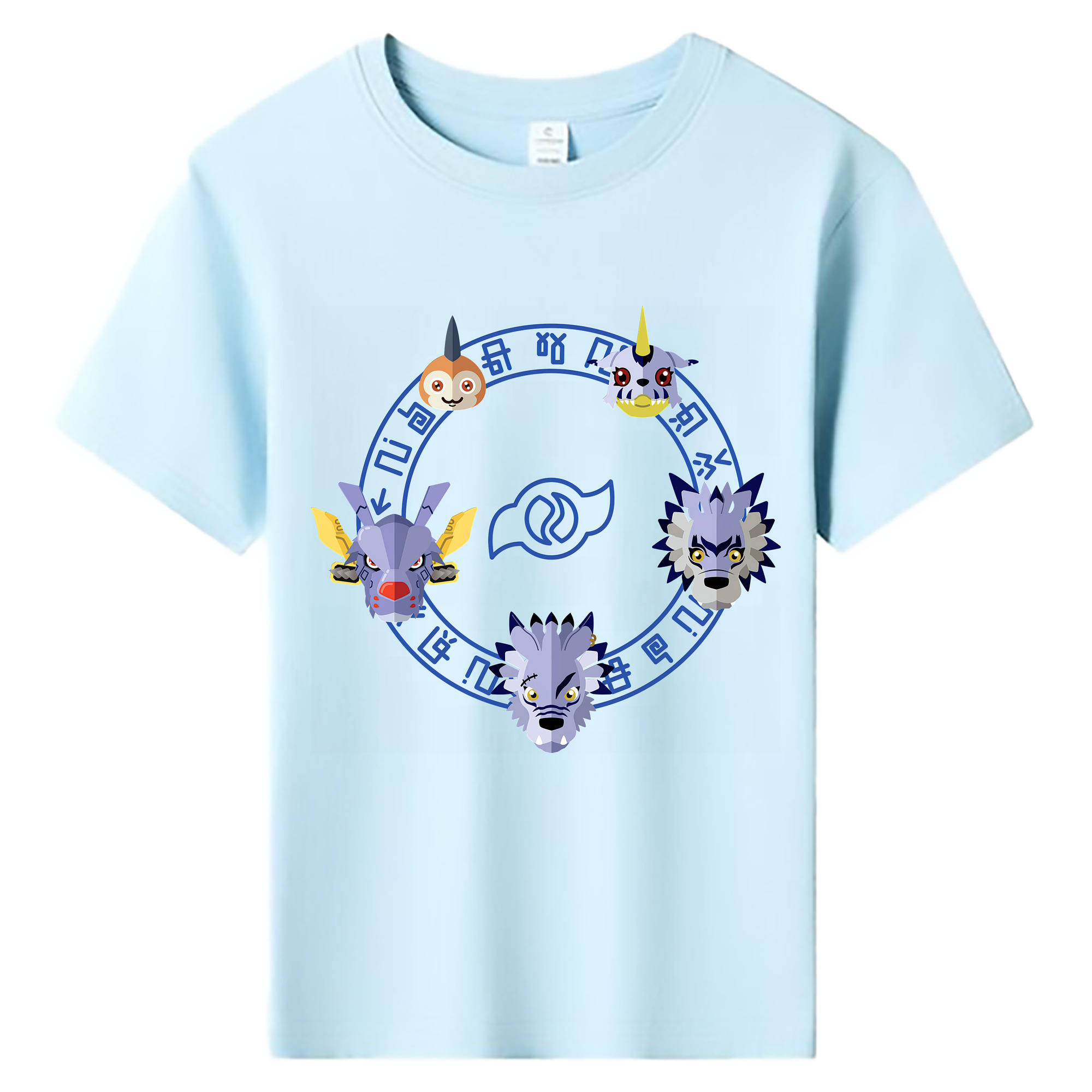 （画像用） Digimon デジタルモンスター/デジモン 綿100％キッズTシャツ（フロントプリント）